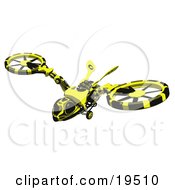 Poster, Art Print Of Wasp-Like Hovercraft Flying Through The Sky