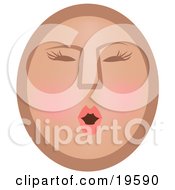 Modest Female Emoticon Face Blushing