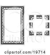 Poster, Art Print Of Stationery Border With Intricate Designs