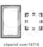 Clipart Illustration Of A Floral Patterned Stationery Border