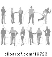 Poster, Art Print Of Collection Of Business People Silhouetted In Different Poses