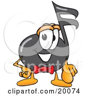 Poster, Art Print Of Music Note Mascot Cartoon Character Pointing At The Viewer