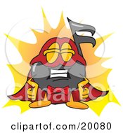 Clipart Picture Of A Music Note Mascot Cartoon Character Dressed As A Super Hero by Toons4Biz