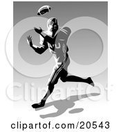 Poster, Art Print Of Football Athlete Rushing To Catch A Ball During A Game