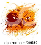 Poster, Art Print Of Feiry Eagles Gaze Through Flames