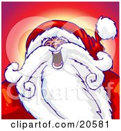 Clipart Illustration Of St Nicholas Laughing And Having A Good Jolly Time by Tonis Pan