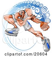 Poster, Art Print Of Aggressive Basketball Player Running With The Ball During A Game