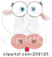 Poster, Art Print Of Big Eyed Cow Face