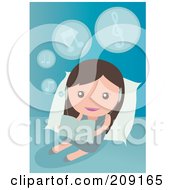 Poster, Art Print Of Little Girl Listening To Music And Reading