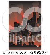 Poster, Art Print Of Wildfire Burning Up A City