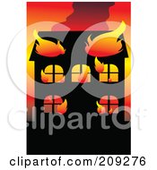 Poster, Art Print Of Wildfire Burning Up A House
