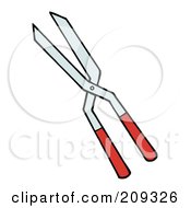 Royalty Free RF Clipart Illustration Of Gardeners Pruners by Hit Toon