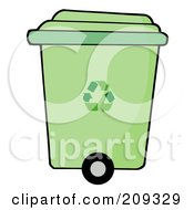 Poster, Art Print Of Rolling Green Plant Recycle Bin