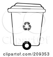 Poster, Art Print Of Rolling Plant Recycle Bin