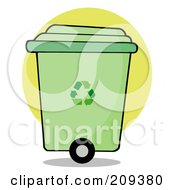 Poster, Art Print Of Rolling Green Recycle Bin