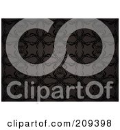 Royalty Free RF Clipart Illustration Of A Dark Seamless Gothic Patterned Background