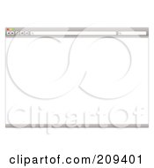Poster, Art Print Of Gray Internet Web Browser With A Blank Screen