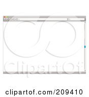 Poster, Art Print Of Gray Internet Web Browser With A Slider Bar And Blank Screen