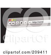 Poster, Art Print Of Computer Web Browser With A Blank Page
