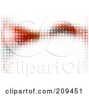 Royalty Free RF Clipart Illustration Of A Bright White And Red Halftone Dot Background