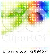 Bright White And Colorful Halftone Dot Background