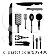 Royalty Free RF Clipart Illustration Of A Digital Collage Of Kitchen Tools