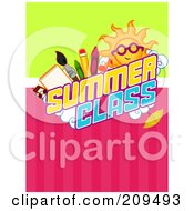 Poster, Art Print Of Sun And School Items Over Summer Class Text