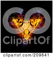 Poster, Art Print Of Blazing Lyre And Garland