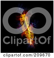 Royalty Free RF Clipart Illustration Of A Blazing Feather
