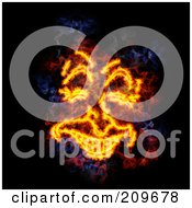 Royalty Free RF Clipart Illustration Of A Blazing Happy Face