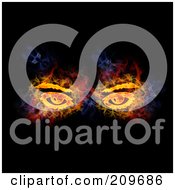 Royalty Free RF Clipart Illustration Of A Blazing Pair Of Eyes
