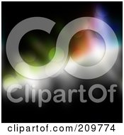 Poster, Art Print Of Light And Glittering Circles On Black