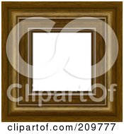 Poster, Art Print Of Thick Fancy Wooden Picture Frame With White Space