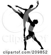 Poster, Art Print Of Silhouetted Man And Woman Dancing