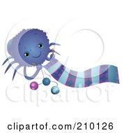 Poster, Art Print Of Cute Spider Knitting A Scarf