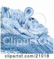 Clipart Illustration Of A Blue Liquid Droplet Splashing