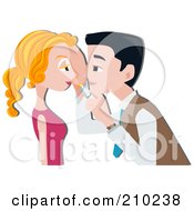 Poster, Art Print Of Male Opthamologist Inspecting A Womans Eyes