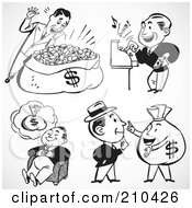 Royalty Free RF Clipart Illustration Of A Digital Collage Of Rich Men