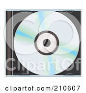 Royalty Free RF Clipart Illustration Of A Shiny CD In A Closed Hard Case by michaeltravers #COLLC210607-0111