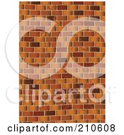 Poster, Art Print Of Grungy Brown Brick Wall Background