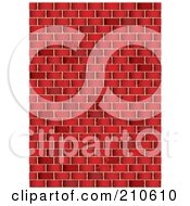 Grungy Red Brick Wall Background