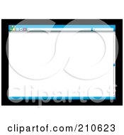 Poster, Art Print Of Blue Web Browser With A Slider Bar Over Black