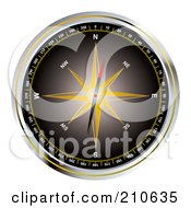 Black Compass With A Yellow Star