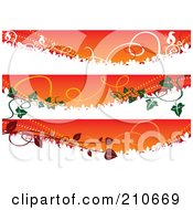 Poster, Art Print Of Digital Collage Of Three Autumn Banners With Vines
