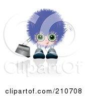 Poster, Art Print Of Furry Guy Wearing Glasses And Carrying A Briefcase