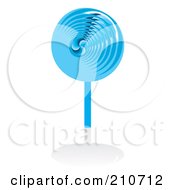 Royalty Free RF Clipart Illustration Of A Blue Plastic Spiral Tree