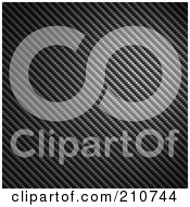 Royalty Free RF Clipart Illustration Of A Diagonal Carbon Fiber Background With Light Bouncing Off Of The Surface