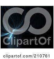 Royalty Free RF Clipart Illustration Of A Swooshy Blue Fractal Fading Into Blackness