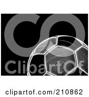 Royalty Free RF Clipart Illustration Of A Gowing Soccer Ball Over Black