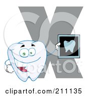 Poster, Art Print Of Letter X With A Dental X Ray
